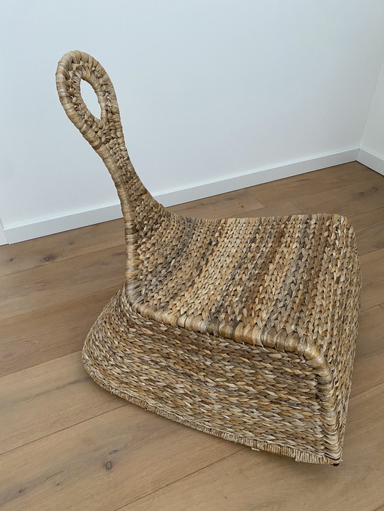 Image 1 of Chaises à bascule IKEA PS Gullholmen vintage en osier – Design par Maria Vinka