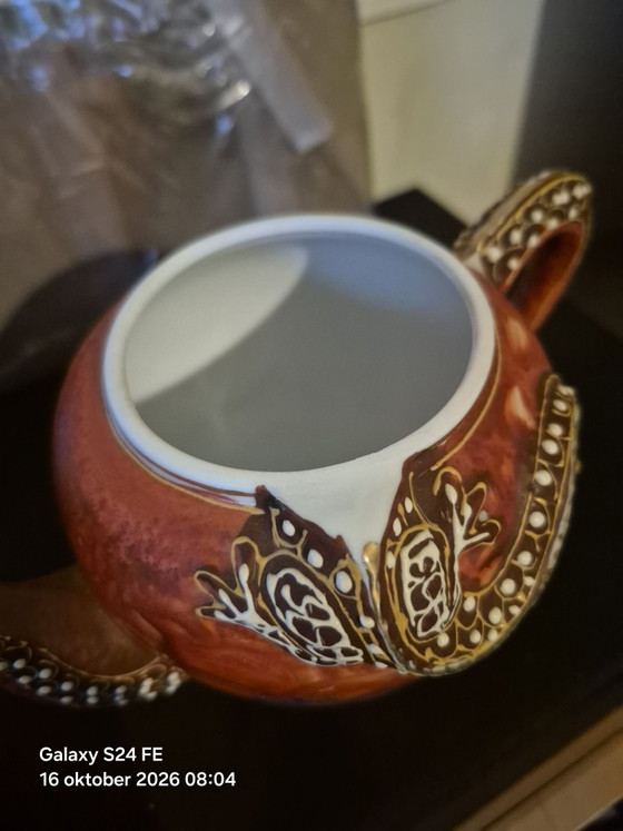 Japanische Satsuma Dragonware Teekannen – Tafelgeschirr, Keramik, Gold (photo 6 of 7)