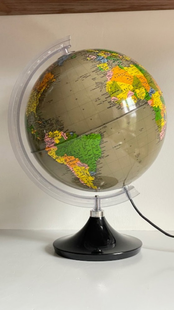 Image 1 of Illuminated Earth Globe Made in Italy