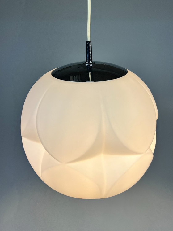 Image 1 of Vintage Opaline Hanglamp, Peill & Putzler Artichoke, 1970's