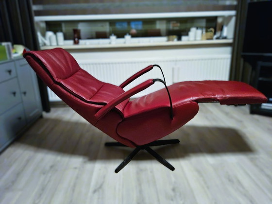 Verstellbarer Relaxsessel, Rot, De Toekomst TW-190 Twice – Metal, Leather (photo 5 of 6)
