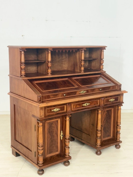 Image 1 of Gründerzeit bureau, tafel, kantoorbureau, secretaressebureau, antiek, circa 1880