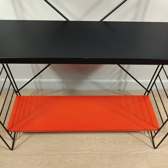 Freestanding teak shelving unit by A. Dekker – Tomado – Bookcases, Metal, Mid Century Modern (photo 5 of 9)