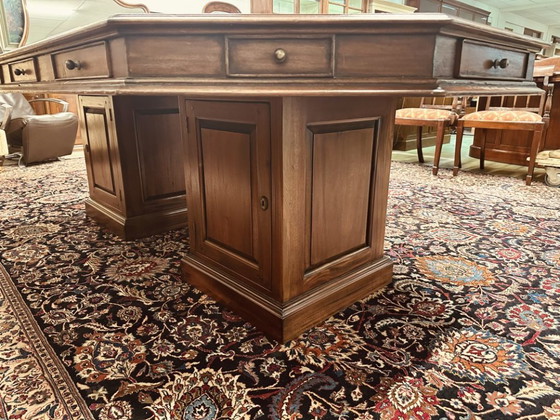 Tavolo da riunione classico inglese con sedie – Set da pranzo, Tessile, Legno (photo 10 of 23)