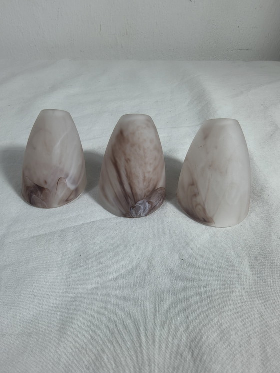 Image 1 of G4 alabaster glass shell caps