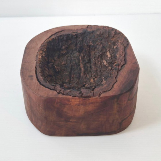 Image 1 of Vintage brutalistische sieradenbak van hout en boomschors, jaren 70, DLG Alexandre Noll