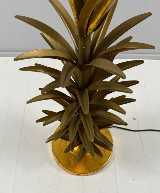 Image 1 of Gran lámpara de pie/palmera estilo Hollywood Regency, al estilo de Maison Jansen, Francia, década de 1970