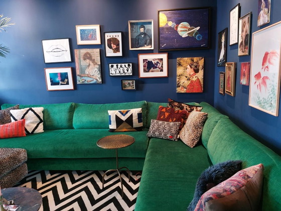 Corner sofa Dutch design, Textile, Green (photo 5 of 5)
