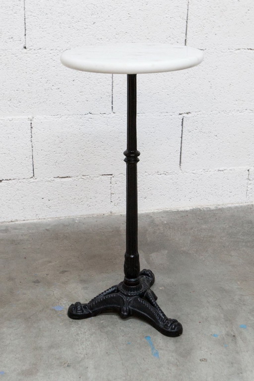 Marble and cast iron plant stand, 1960s, D30