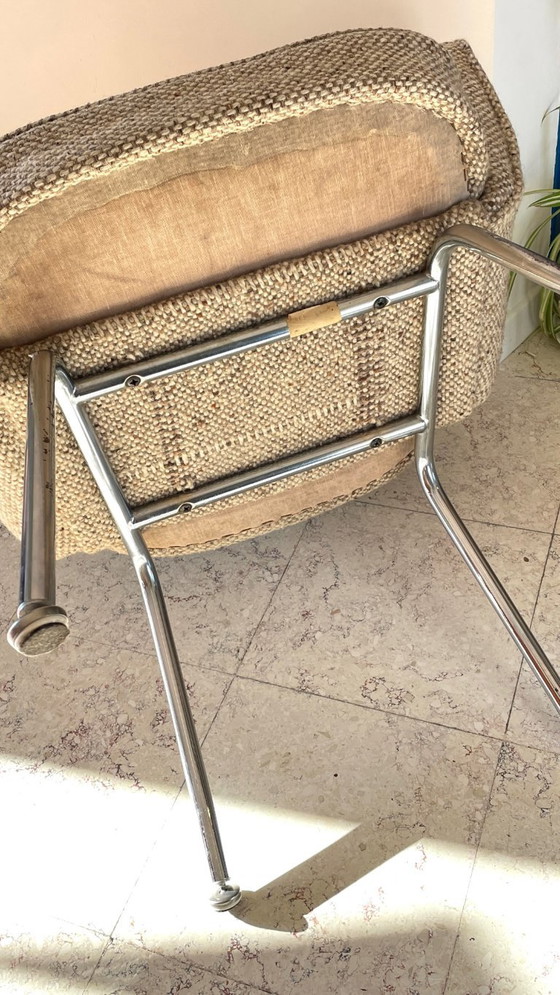 Sillón KNOLL Años 70 – Sillas auxiliares, Lana, Metal (photo 25 of 27)