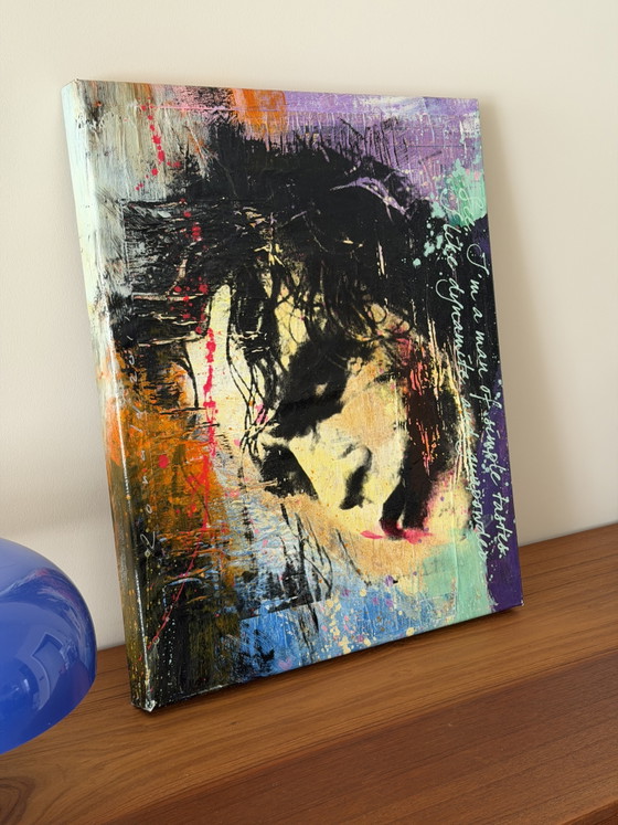 Image 1 of Ronald Chapeau – “The Joker” (2011) | Original Mixed Media on Canvas | 60 × 50 cm