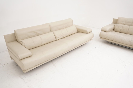 Image 1 of Conjunto de sofá Rolf Benz 6500, tres plazas, dos plazas, cuero beige.