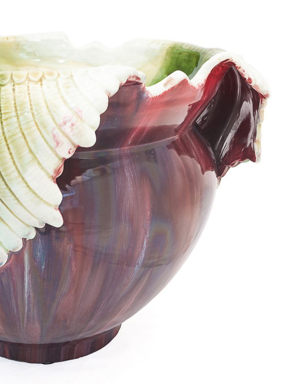 Image 1 of Zeer grote Art Nouveau majolica plantenbak