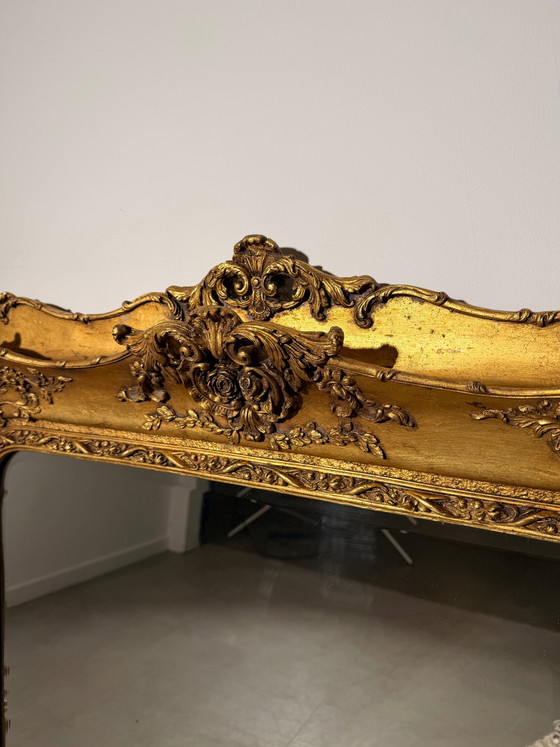 Gran espejo barroco dorado ricamente ornamentado – Wood (photo 4 of 6)
