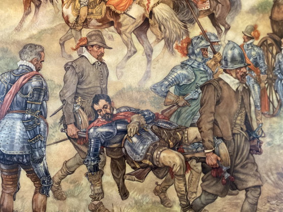 Image 1 of Schoolplaat slag bij Waterloo 