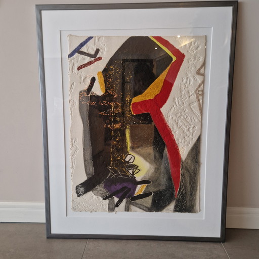 Prachtig Serge Hélénon - Abstracte Carborundum Ets