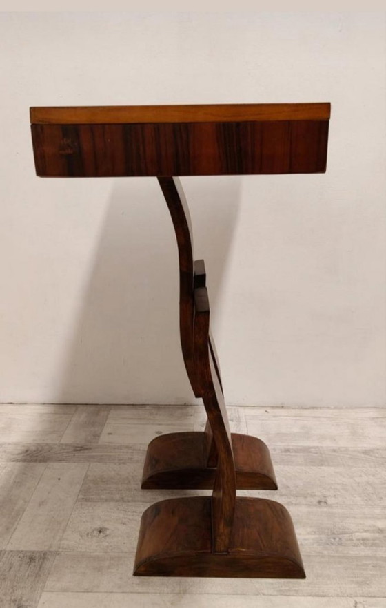 Image 1 of Art Deco Console Table – Walnut Wood – 1940s/50s