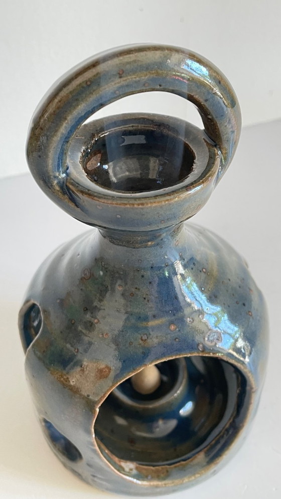 Image 1 of Vintage handcrafted stoneware candlestick