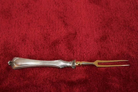 Set messen en vorken voor fruit., Besteksets, Zilver, Gold (foto 3 van 15)