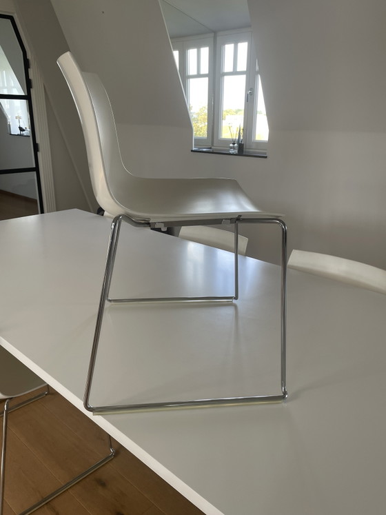 10 Arper Catifa chairs, Dining chairs, Plastic, Chrome, Silver (photo 5 of 6)