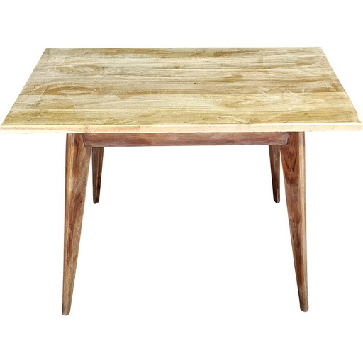 Scandinavische vintage bijzettafel in eiken