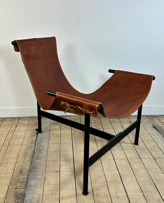Image 1 of Vintage Danish hanging chair from the 1970s in leather