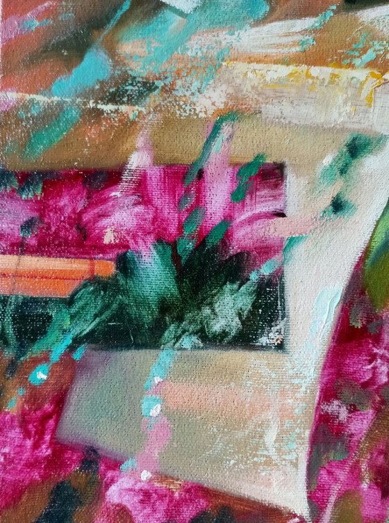 Original Oil Painting Abstract Expressionism Nature Birds – Paintings & Drawings, Canvas (photo 8 of 10)