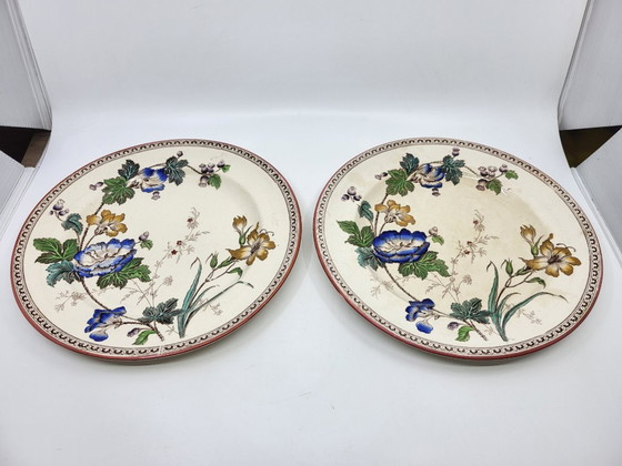 Rare Set of Victorian Brownfield & Sons "Texas" Pattern Plates, England, Circa 1880 (8) – Tableware, Ceramic (photo 9 of 18)