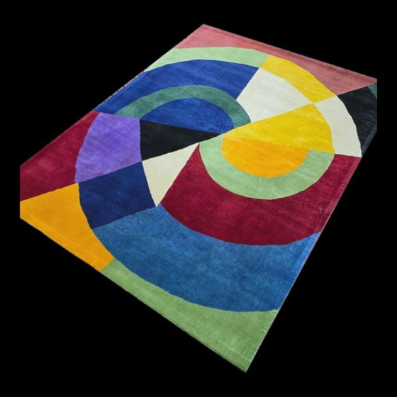 Alfombra Diagonale de Sonia Delaunay – Lana tejida a mano sobre algodón, 190 x 260 cm – Wool (photo 4 of 9)