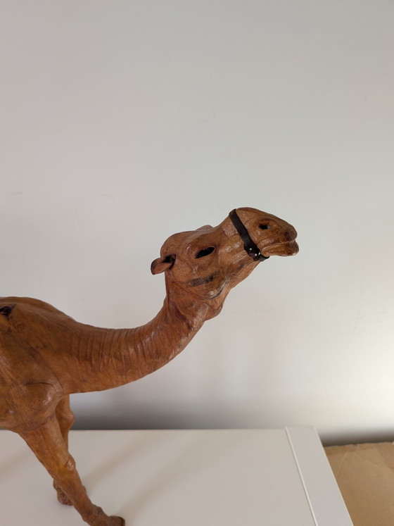 Vintage camel in leather, Decorative Objects, Black (photo 5 of 15)