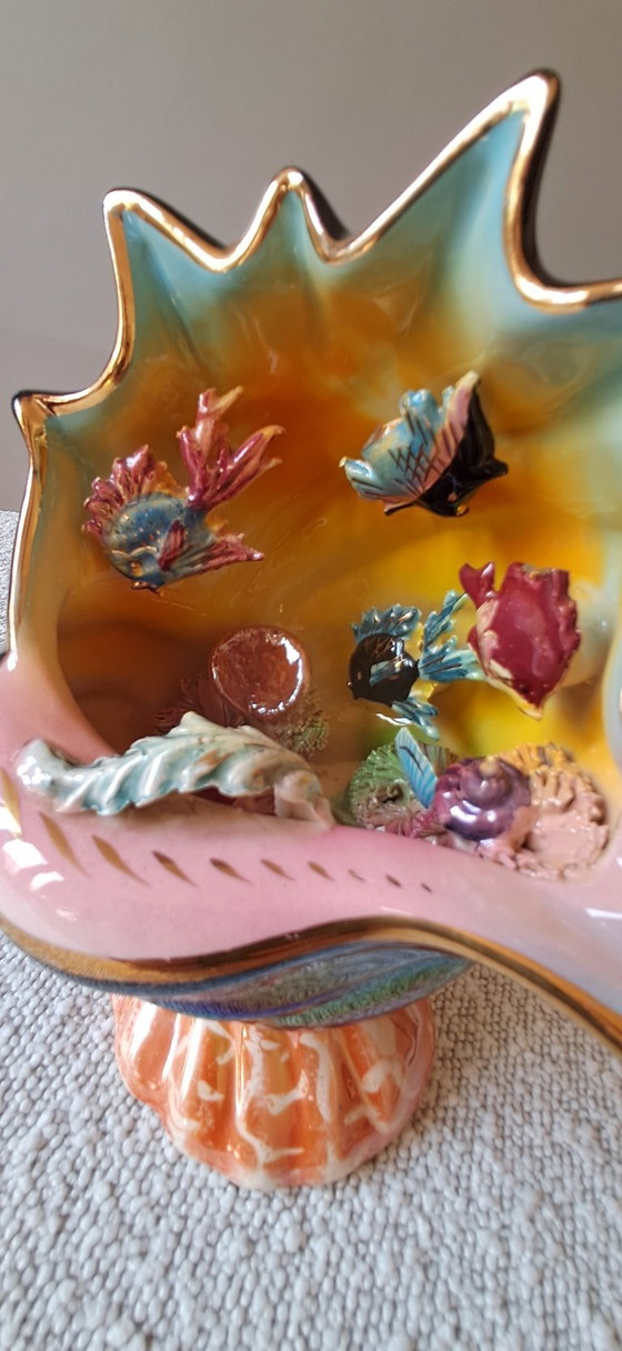 1960s Shell Lamp made in Monaco – Cerdazur, Table lamps, Ceramic (photo 7 of 7)
