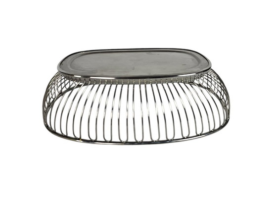Ettore Per Alessi - Alfra Alessi - Cesto Pane - Filo d'Acciaio - Anni '60 – Accessori da tavola, Metal, rvs (photo 5 of 8)