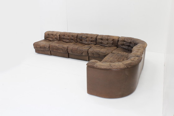 Image 1 of Vintage De Sede Ds 11 Modulaire Sofa Bruin Leder