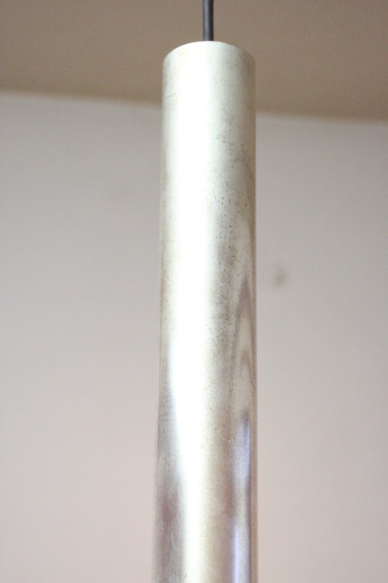 Image 1 of Lampada a sospensione vintage in vetro sfaccettato, anni '70