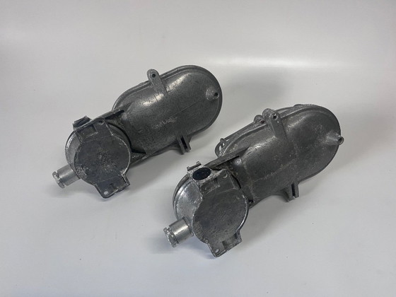 Image 1 of 2x Industria Rotterdam Industrial Cage Lamps Bulls-Eye Aluminium