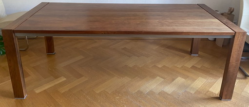 Solid American walnut dining table 220 cm