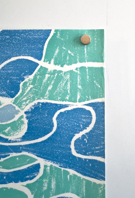 Image 1 of 💧 Olympische Spiele München 1972 – Original Vintage Poster by David Hockney | Lithograph | 101 × 64 cm | West Germany