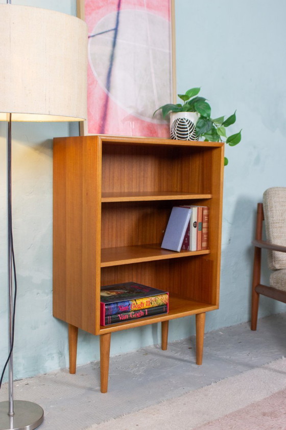 Image 1 of Vintage teakhouten boekenkast, ladekast, dressoir, Deense stijl uit het midden van de 20e eeuw