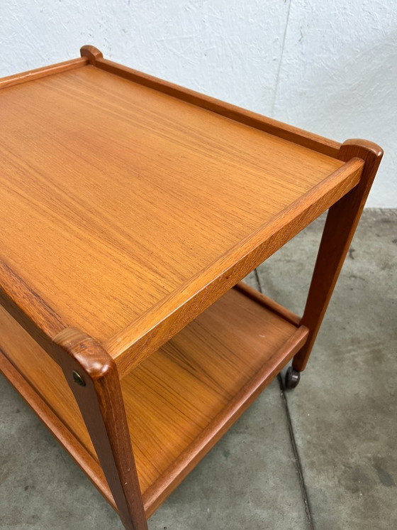 Image 1 of Vintage Deense Trolley / Bijzetmeubel, Teak, Brdr Furbo, 1960's