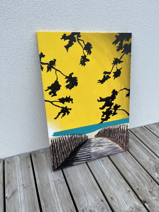 Image 1 of India ink and acrylic on canvas, 70x50cm