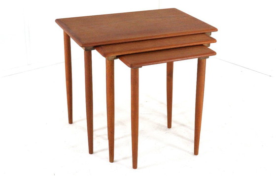 Image 1 of Set of nesting tables side tables Danish vintage