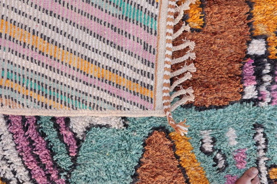 Abstract and Colourful Beni Ouarain Rug, Handmade in Wool, 300x200cm – Rugs & carpets, Modern (photo 7 of 11)