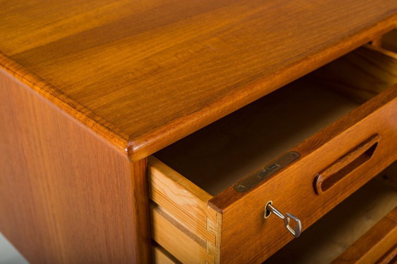 Image 1 of Mid-Century Modern Dänischer Teakholz-Schreibtisch, 1960er Jahre