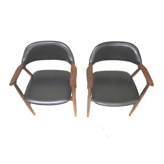 Image 1 of Set Of 2 Vintage Mahjongg Cow Horn Chairs