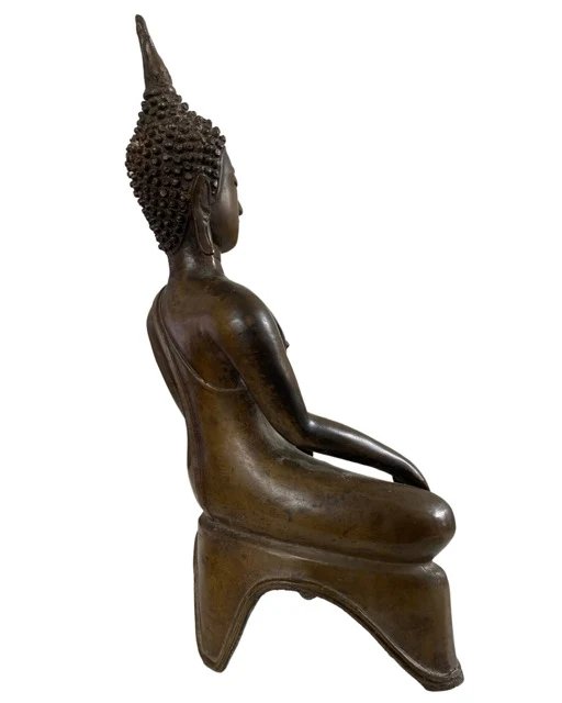Estatua de Buda en bronce – Tailandia – Bhumisparsha Mudra – LOT 186 – Esculturas, Bronze (photo 6 of 8)