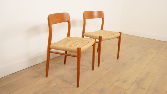 Image 1 of 2 sedie da pranzo vintage | Niels Otto Møller | Modello 75 | Teak