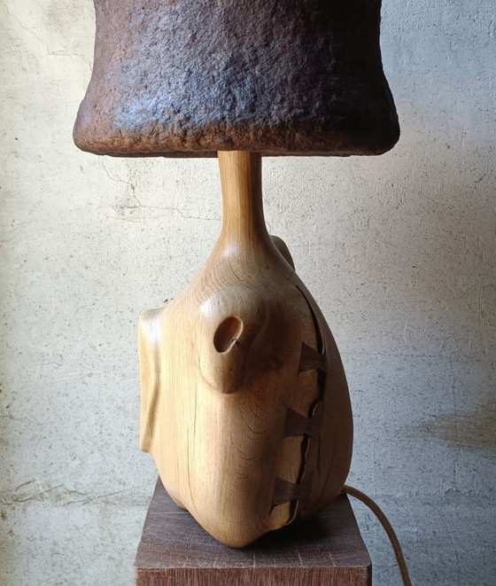 Designer lamp in solid oak – retroDom, Table lamps, Wood (photo 4 of 12)