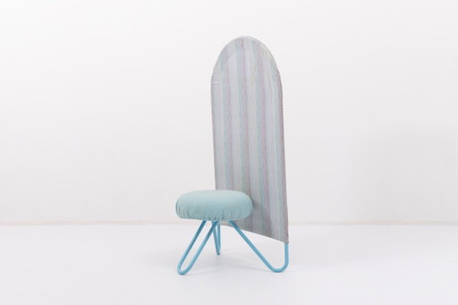 Silla de respaldo alto de diseño italiano, poco común, de Bonaldo, de la década de 1980.