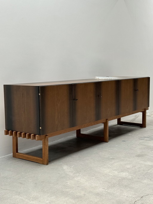 MIDCENTURY SIDEBOARD MOOREICHE ANRICHTE CREDENZA 1960er JAHRE 265cm