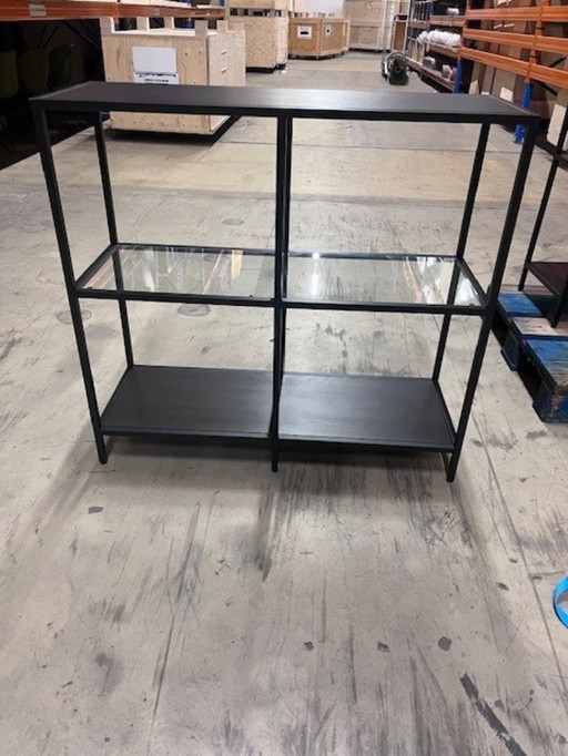 Rack cabinet black brown - Ikea vittsjö